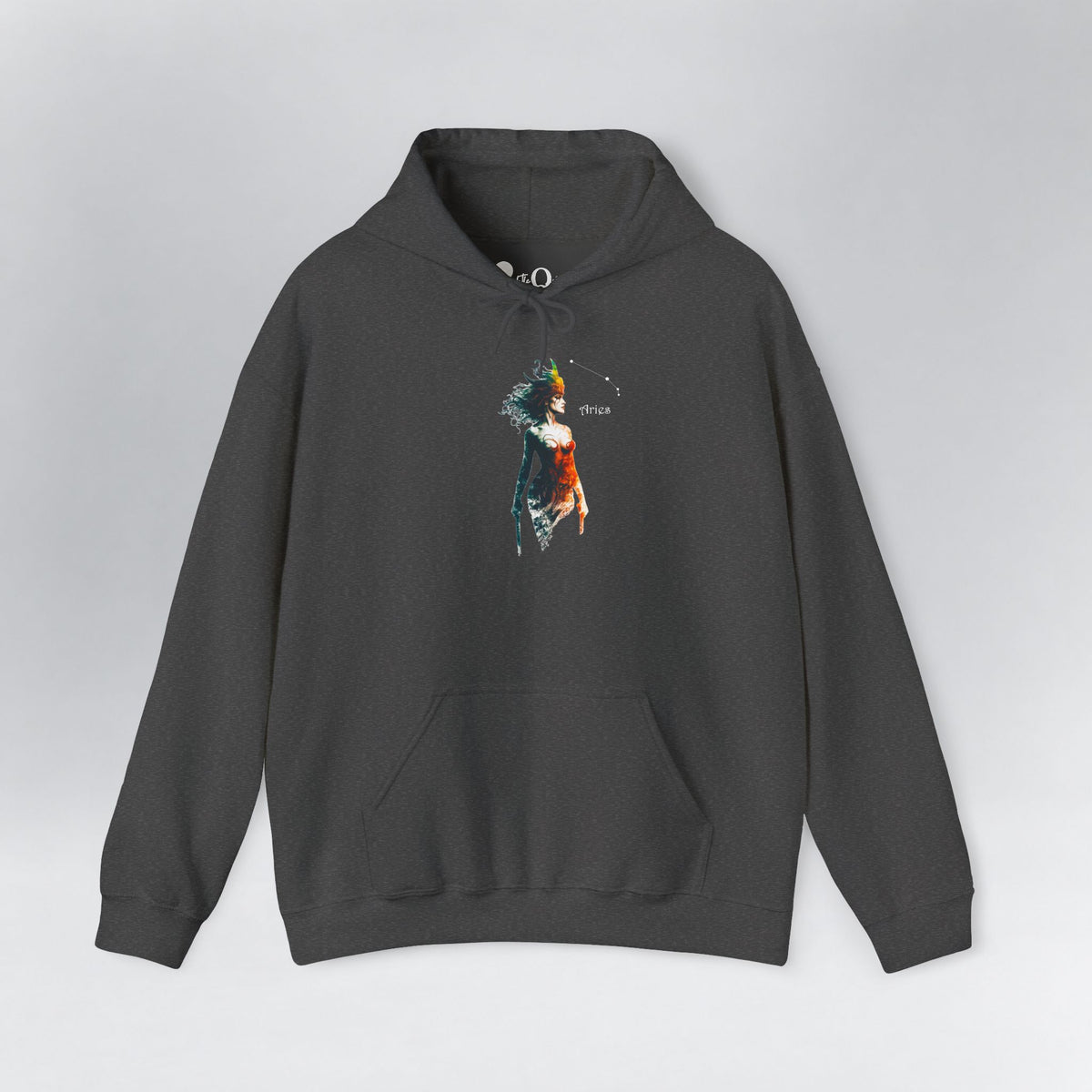 Aries Zodiac Hoodie Dark Heather Hoodie