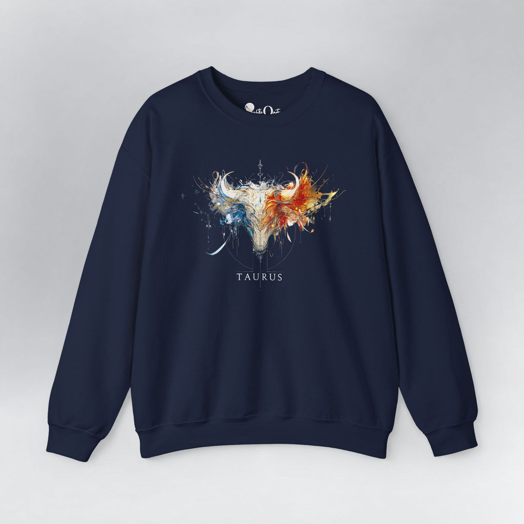 Taurus Bull Zodiac Sweatshirt Navy Sweatshirt