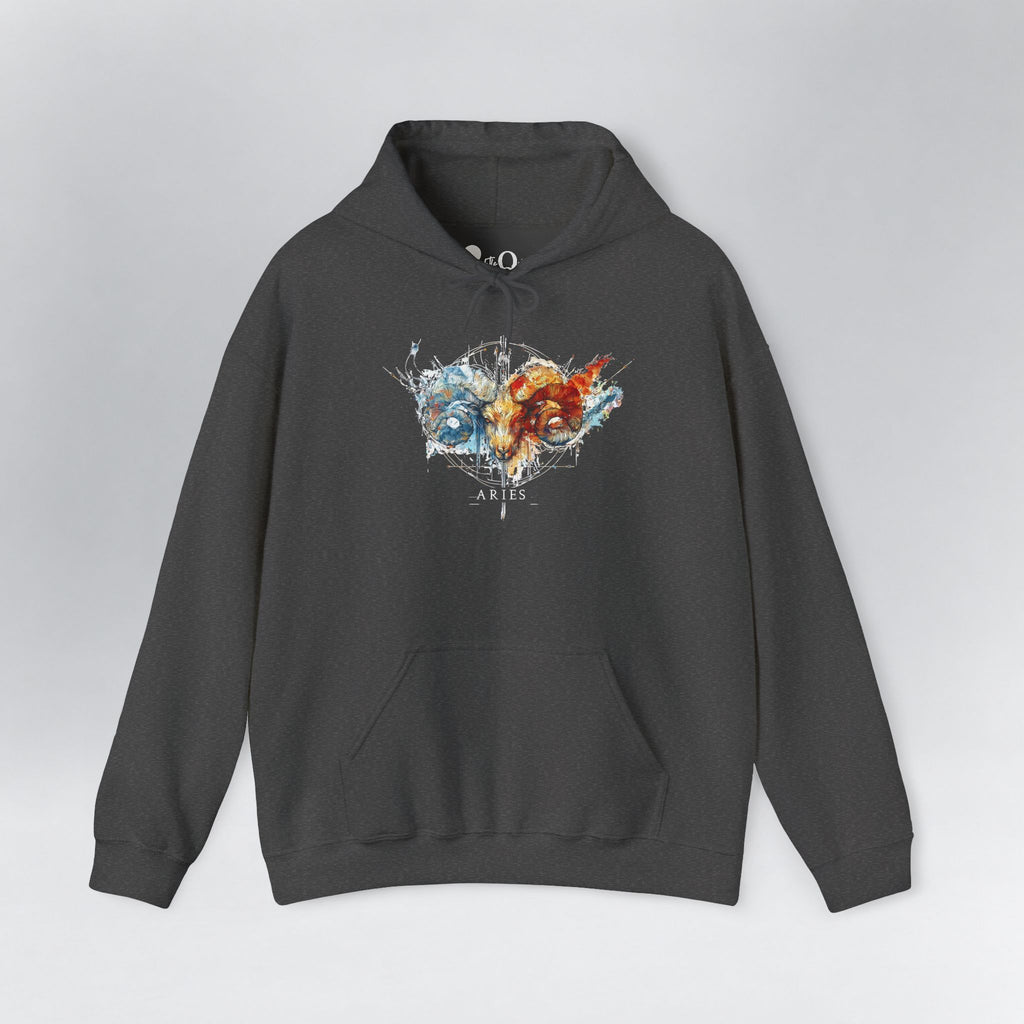 Aries Ram Zodiac Hoodie Dark Heather Hoodie