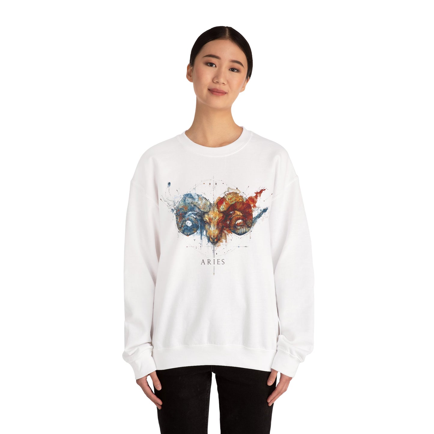 Aries Ram Heavy Blend™ Crewneck Sweatshirt | Zodiac Line