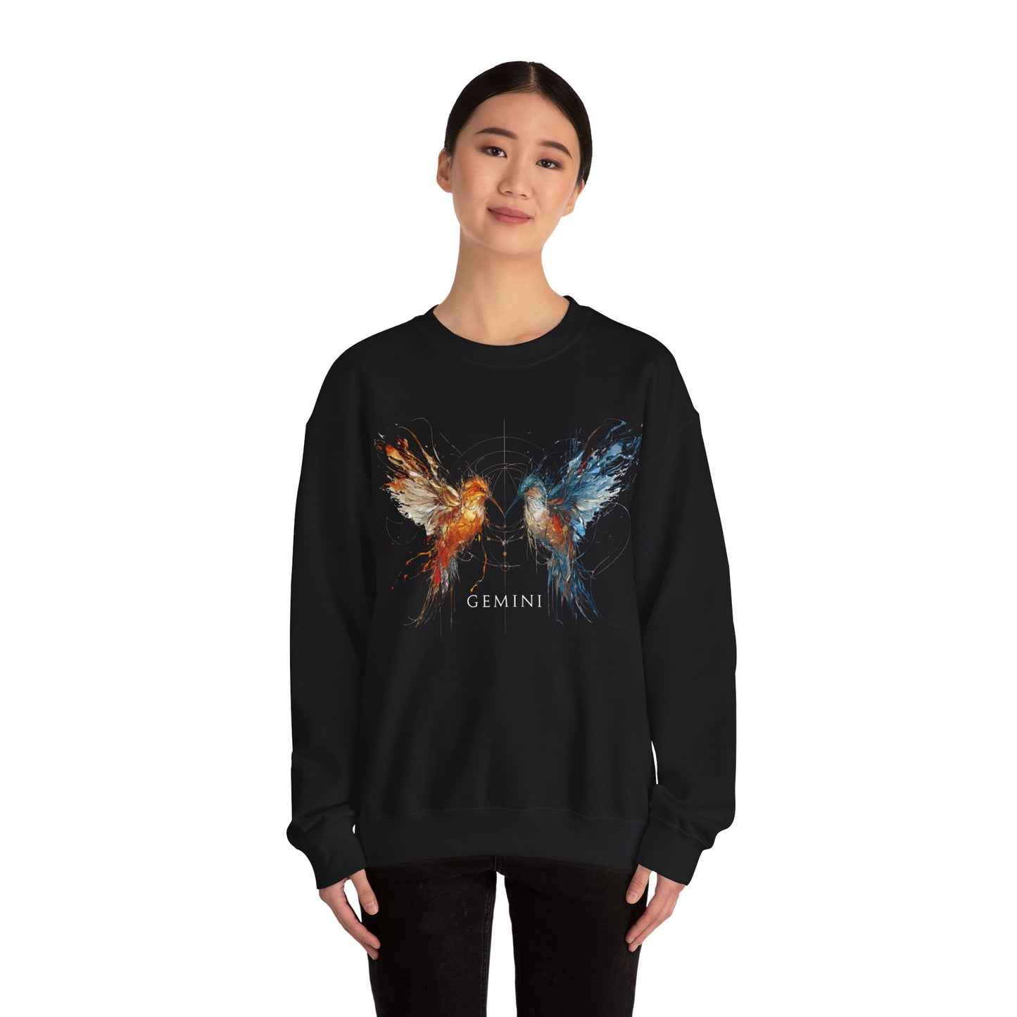 Gemini Hummingbird  Heavy Blend™ Crewneck Sweatshirt | Zodiac Line