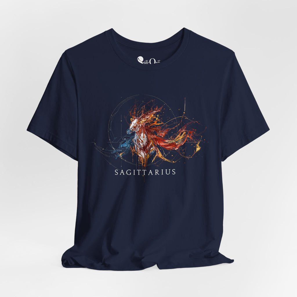 Sagittarius Horse Zodiac T-Shirt Navy T-Shirt