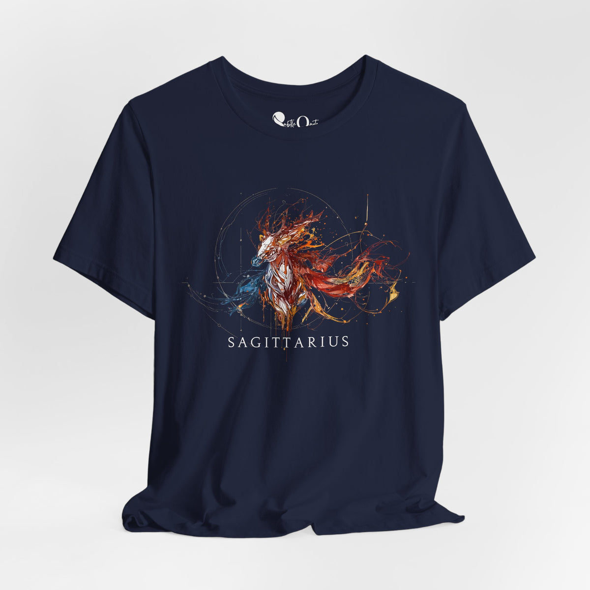Sagittarius Horse Zodiac T-Shirt Navy T-Shirt