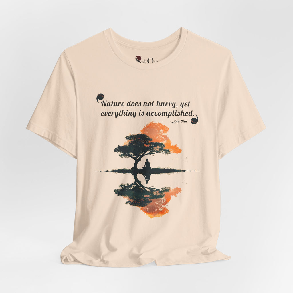 Accomplished Stillness | Lao Tzu Soft Cream T-Shirt