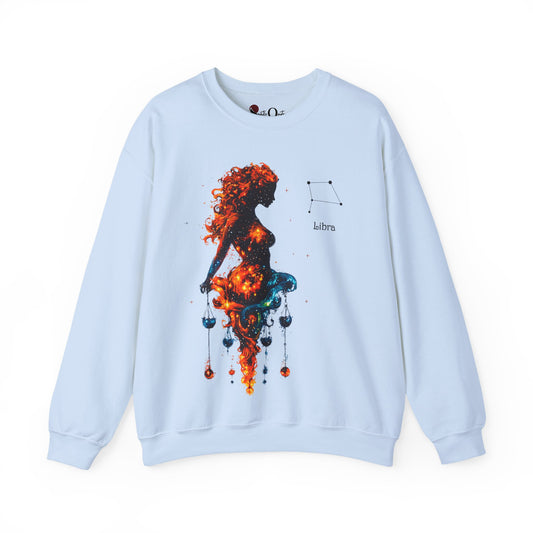 Libra Heavy Blend™ Crewneck Sweatshirt | Zodiac Line Light Blue Sweatshirt