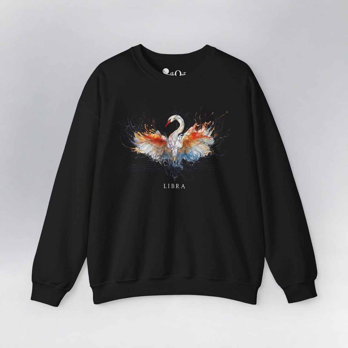 Libra Swan Zodiac Sweatshirt Black Sweatshirt
