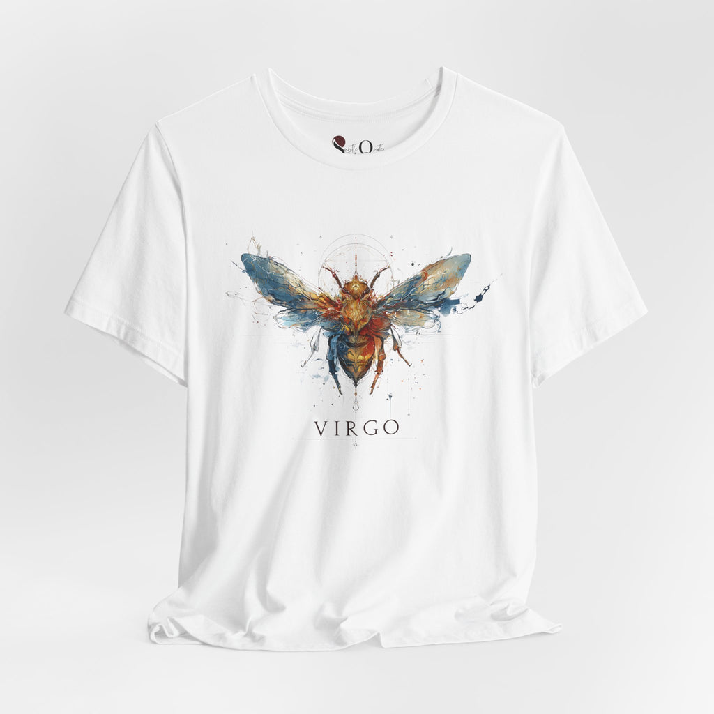 Virgo Honeybee Zodiac T-Shirt White T-Shirt