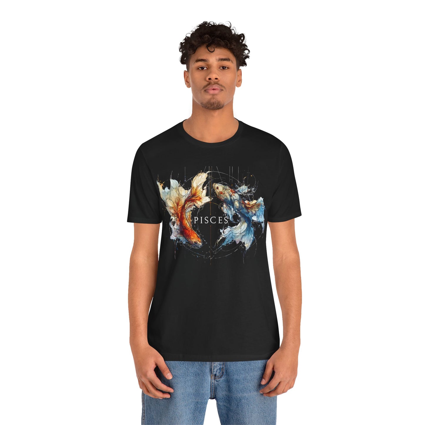 Pisces Koi Fish Dark | Zodiac Line