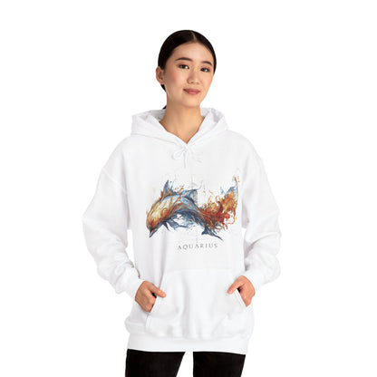 Aquarius Dolphin Heavy Blend™ Hoodie  | Zodiac Line
