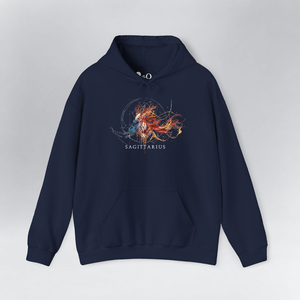 Sagittarius Horse Zodiac Hoodie Navy Hoodie