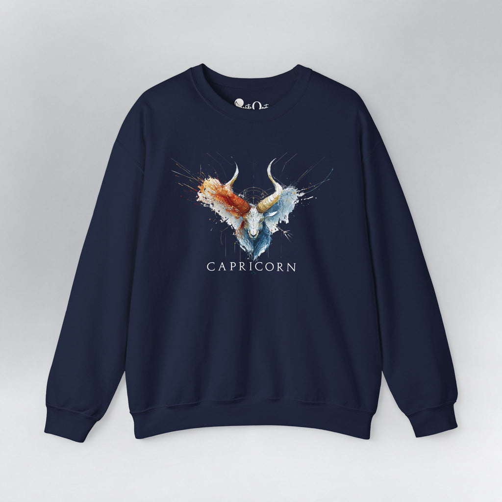 Capricorn Ibex Zodiac Sweatshirt Navy Sweatshirt