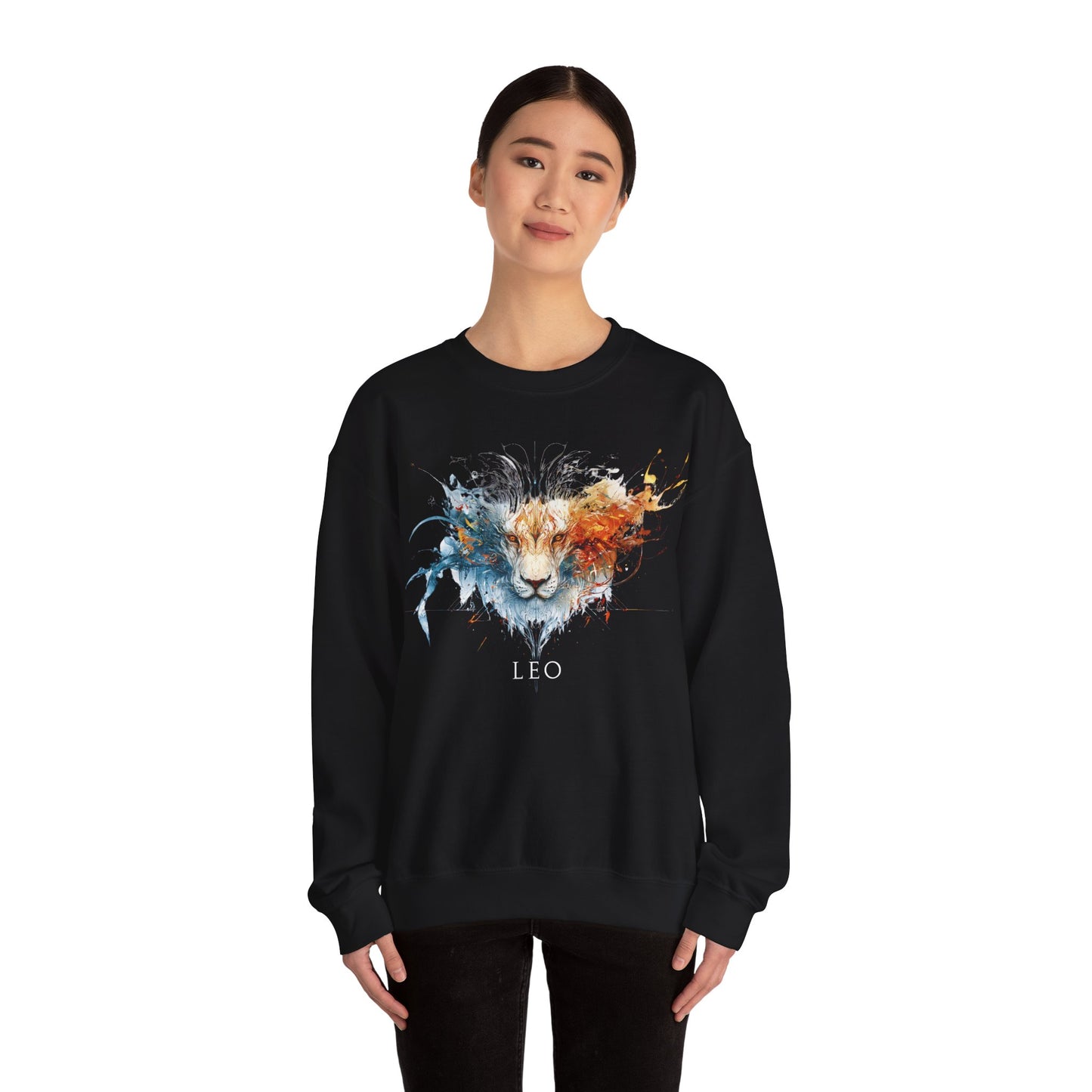 Leo Lion Heavy Blend™ Crewneck Sweatshirt | Zodiac Line