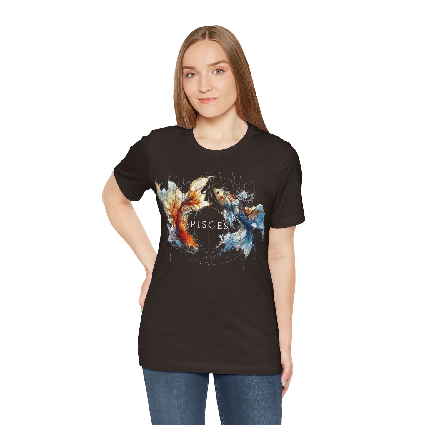 Pisces Koi Fish Dark | Zodiac Line