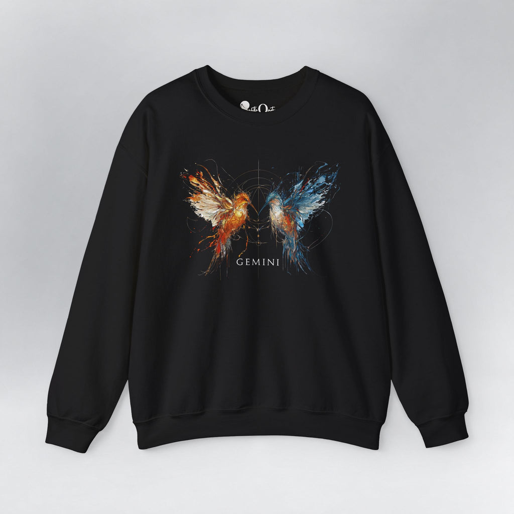 Gemini Hummingbird Zodiac Sweatshirt Black Sweatshirt