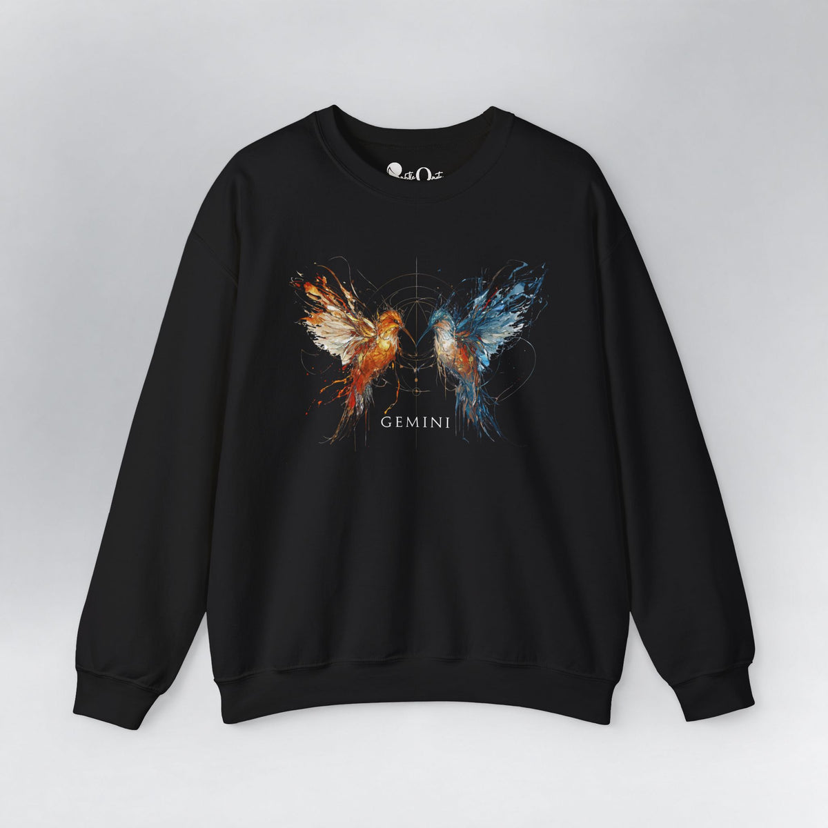 Gemini Hummingbird Zodiac Sweatshirt Black Sweatshirt