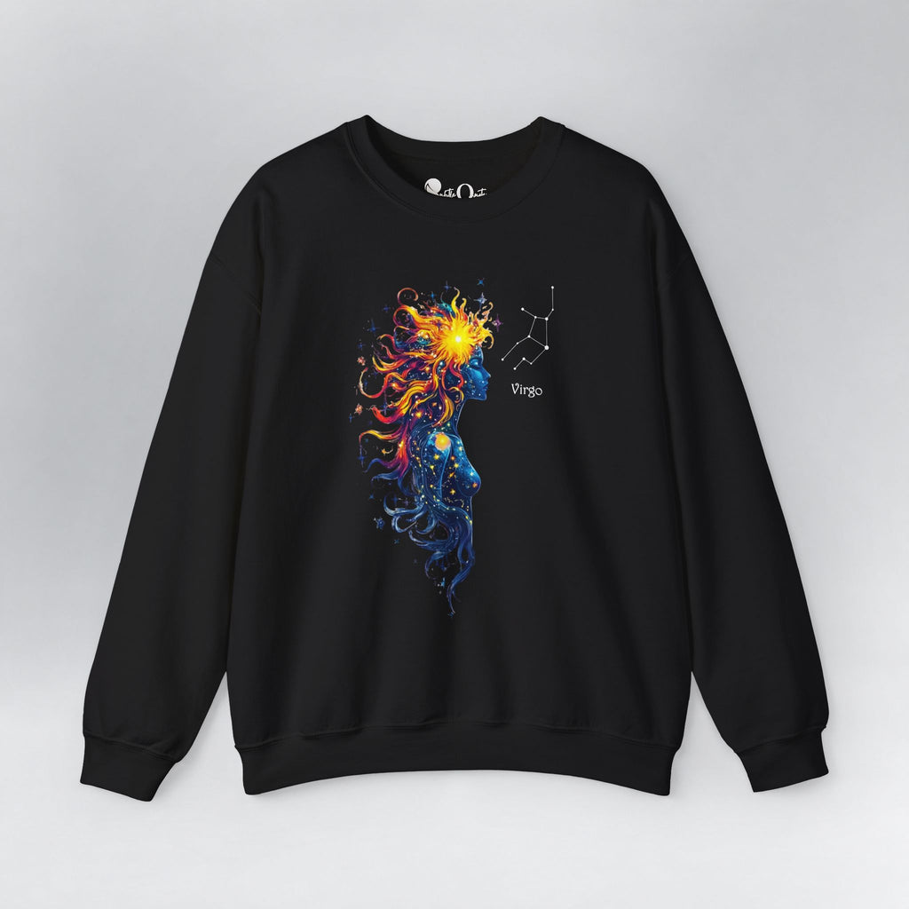 Virgo Goddess Astraea Zodiac Sweatshirt Black Sweatshirt