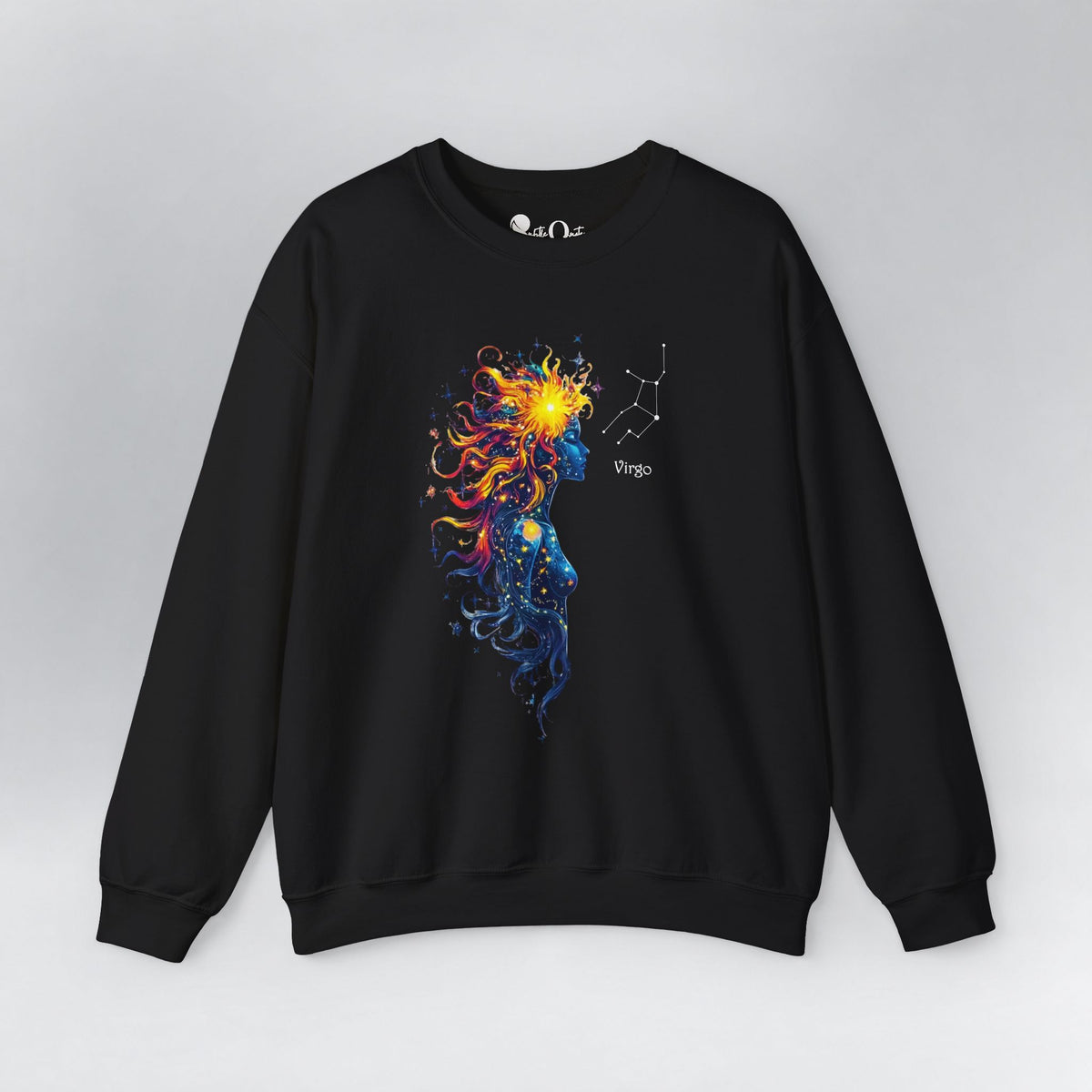 Virgo Goddess Astraea Zodiac Sweatshirt Black Sweatshirt