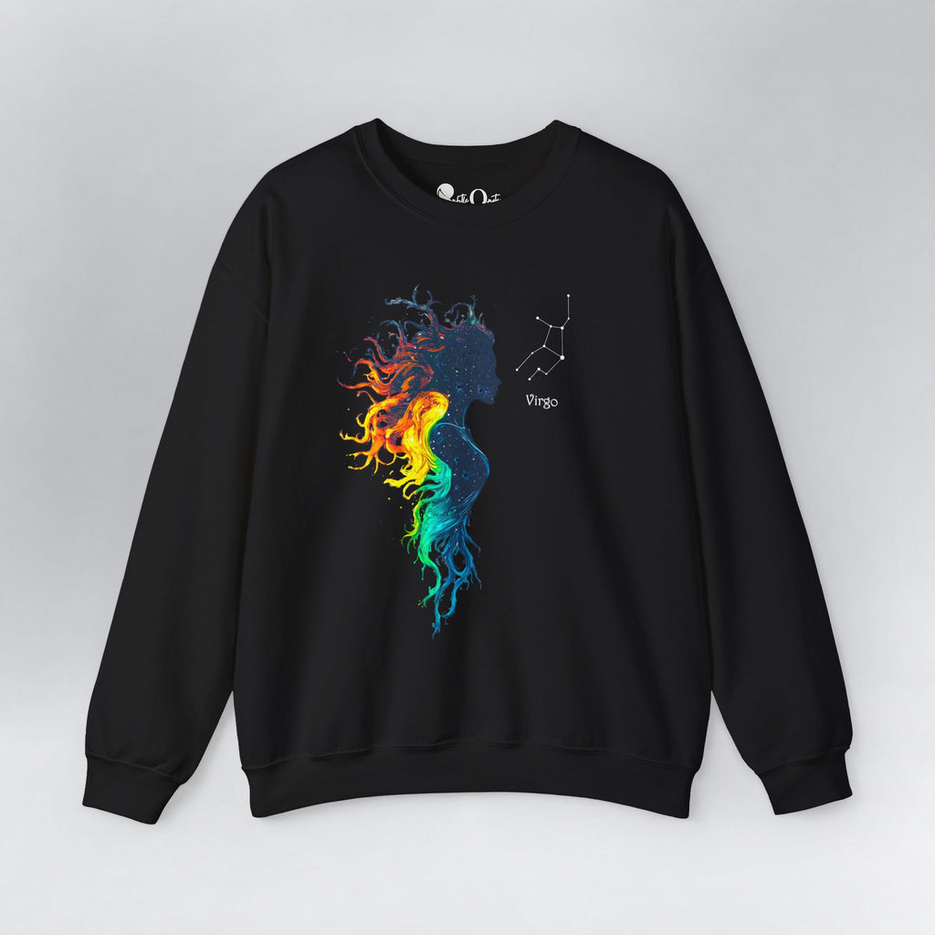 Virgo Zodiac Sweatshirt Black Sweatshirt