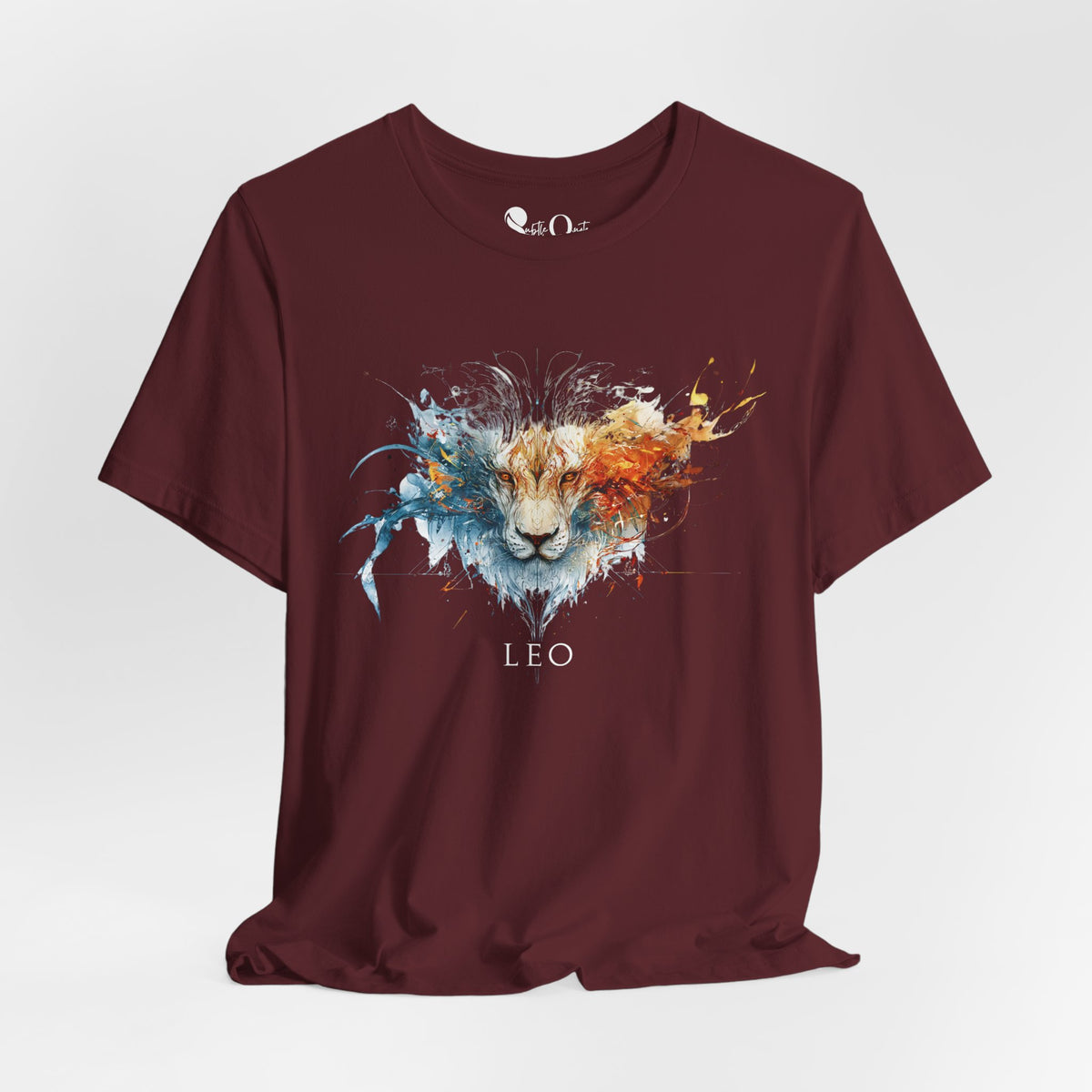 Leo Lion Zodiac T-Shirt Maroon T-Shirt
