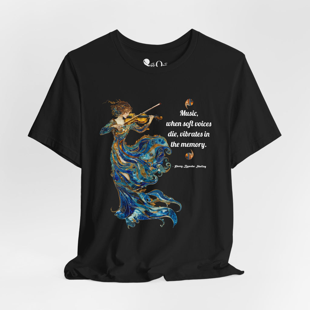 Echoes of Melody | Percy Bysshe Shelley Black T-Shirt