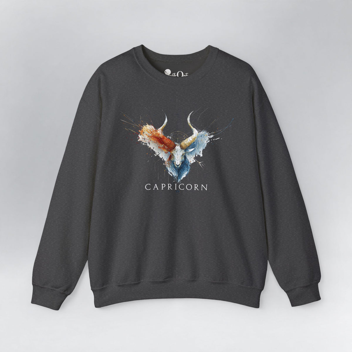 Capricorn Ibex Zodiac Sweatshirt Dark Heather Sweatshirt