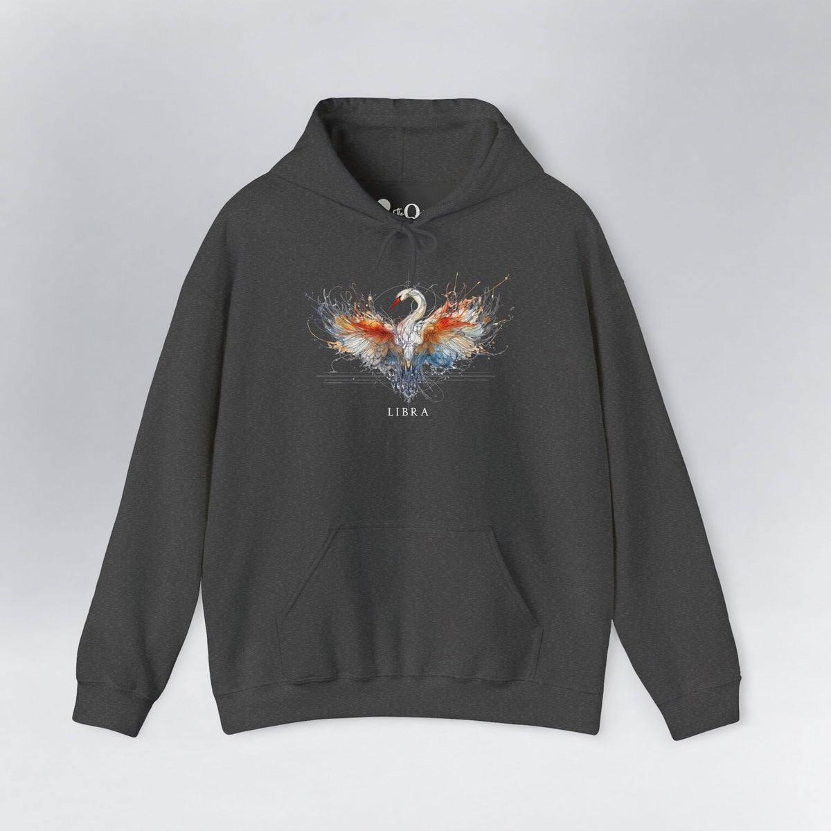 Libra Swan Zodiac Hoodie Dark Heather Hoodie