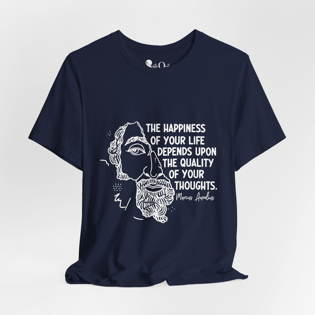 Your Thoughts | Marcus Aurelius Navy T-Shirt