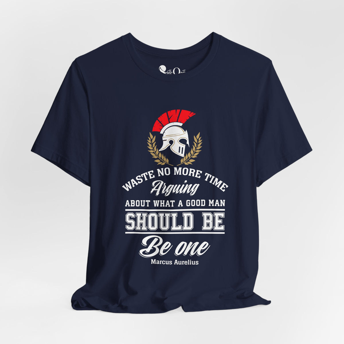 Waste No Time | Marcus Aurelius Navy T-Shirt