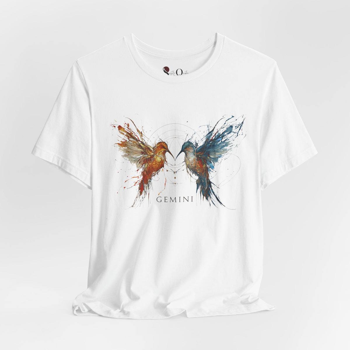 Gemini Hummingbird Zodiac T-Shirt White T-Shirt