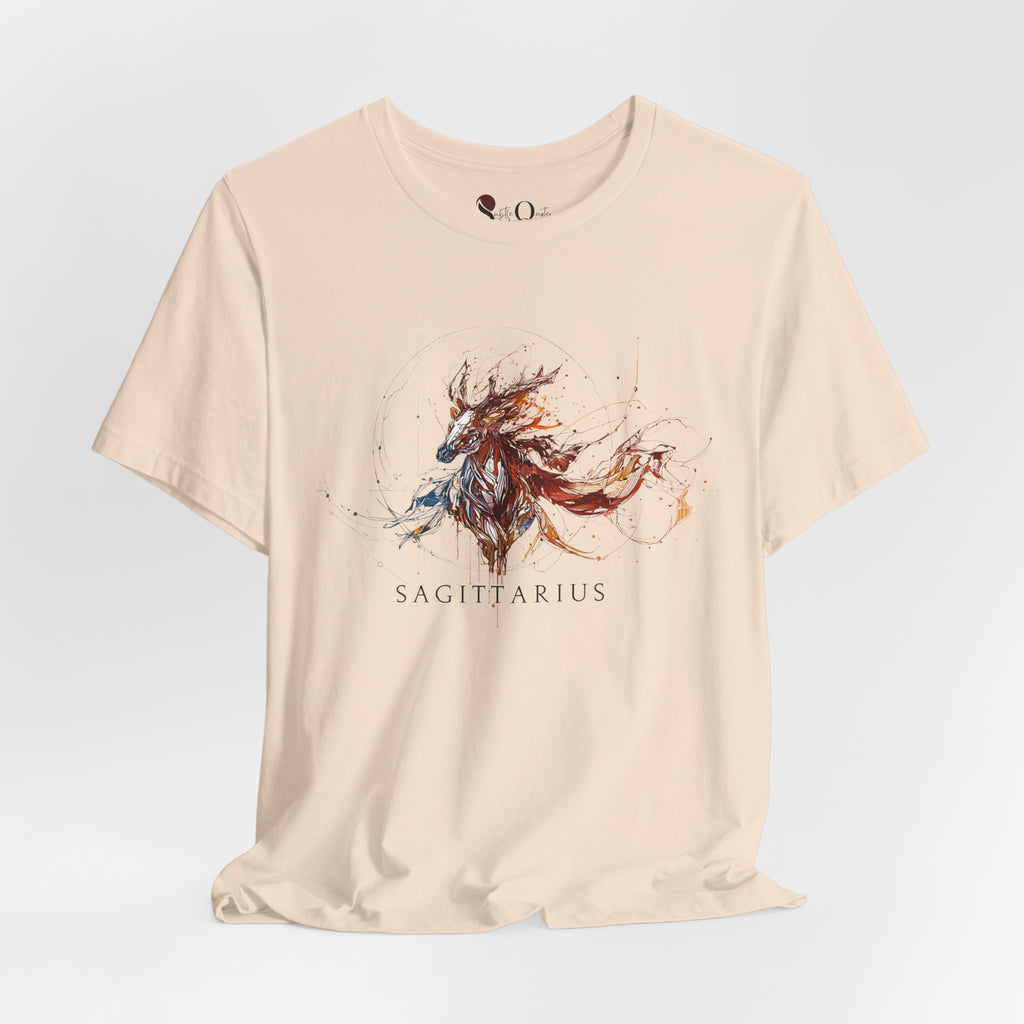 Sagittarius Horse Zodiac T-Shirt Soft Cream T-Shirt