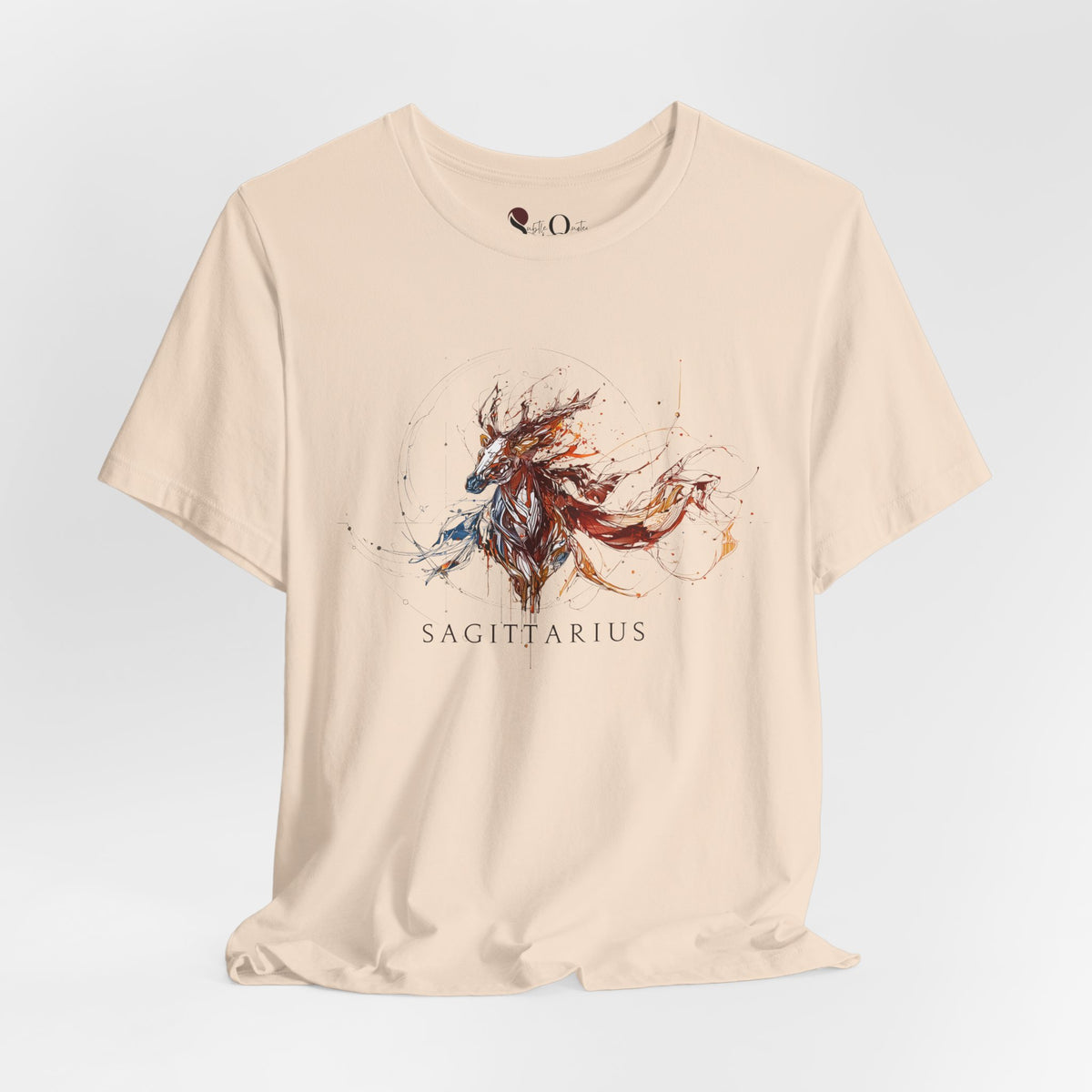 Sagittarius Horse Zodiac T-Shirt Soft Cream T-Shirt