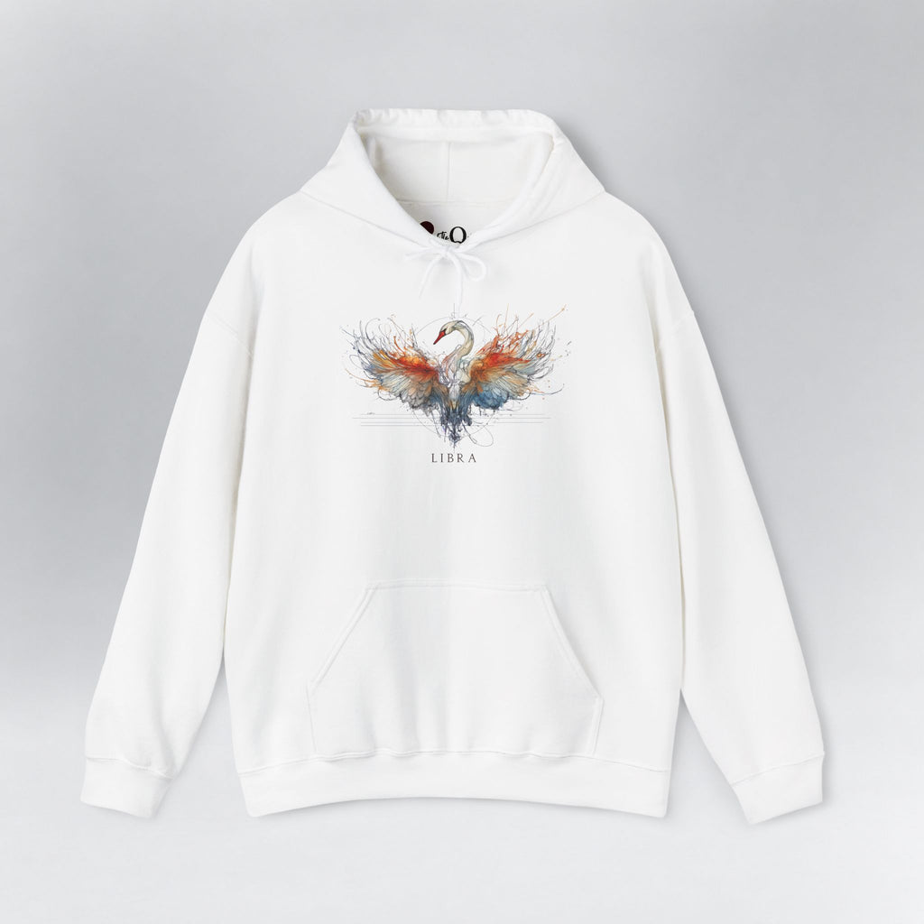Libra Swan Zodiac Hoodie White Hoodie