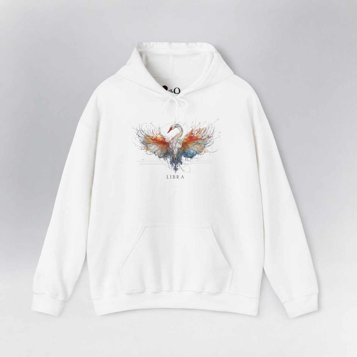 Libra Swan Zodiac Hoodie White Hoodie