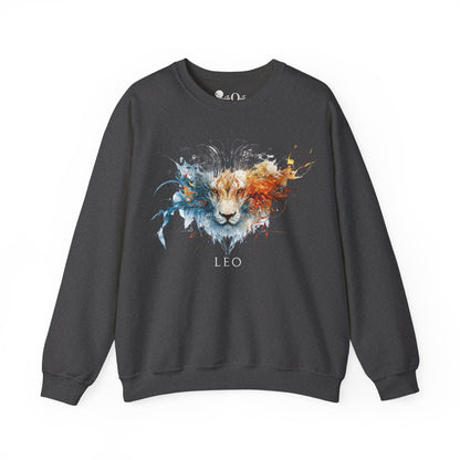 Leo Lion Heavy Blend™ Crewneck Sweatshirt | Zodiac Line