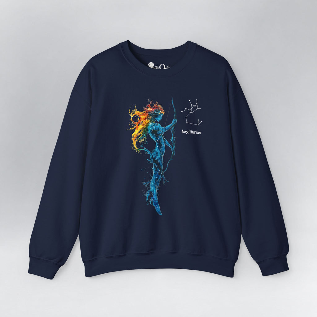 Sagittarius I Zodiac Sweatshirt Navy Sweatshirt