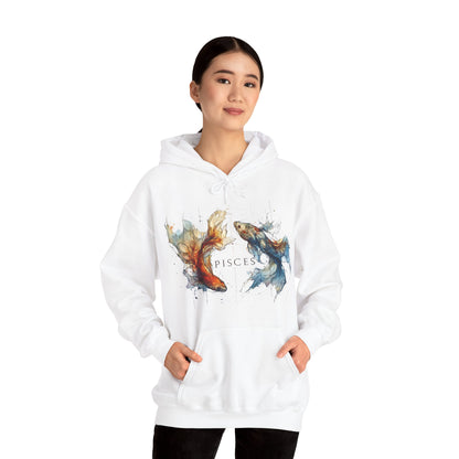 Pisces Koi Fish Heavy Blend™ Hoodie  | Zodiac Line