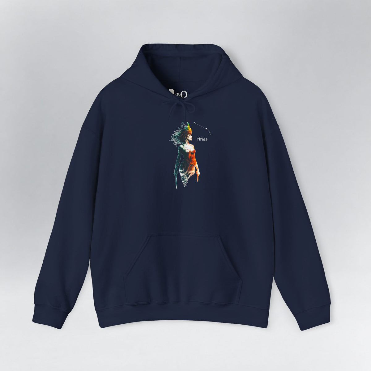 Aries Zodiac Hoodie Navy Hoodie