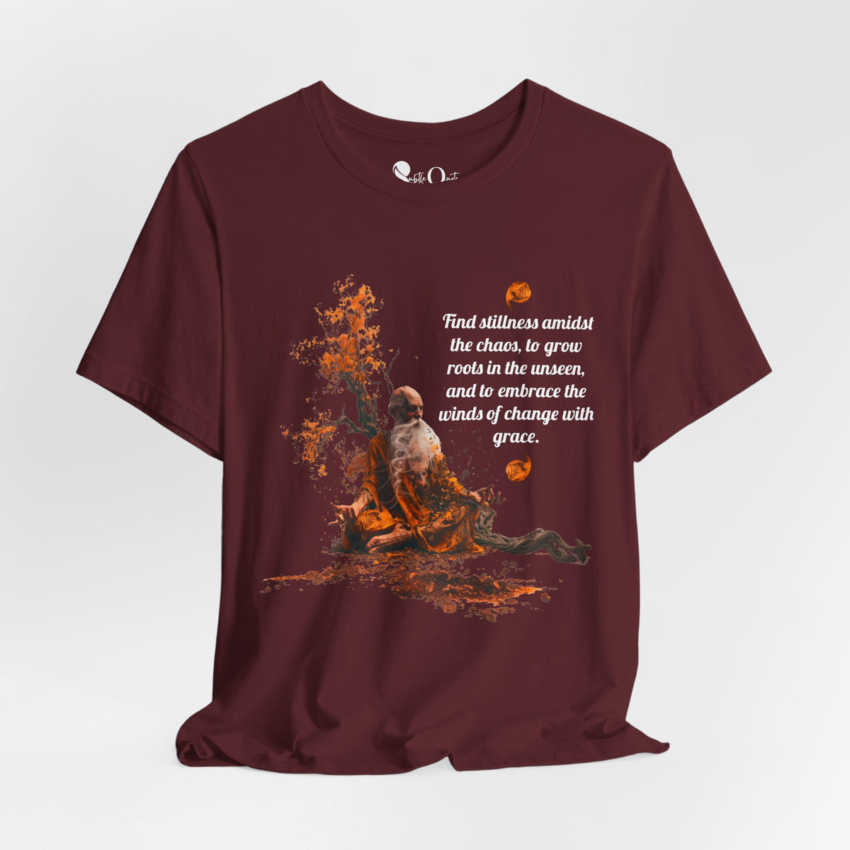 Stillness in Chaos Maroon T-Shirt