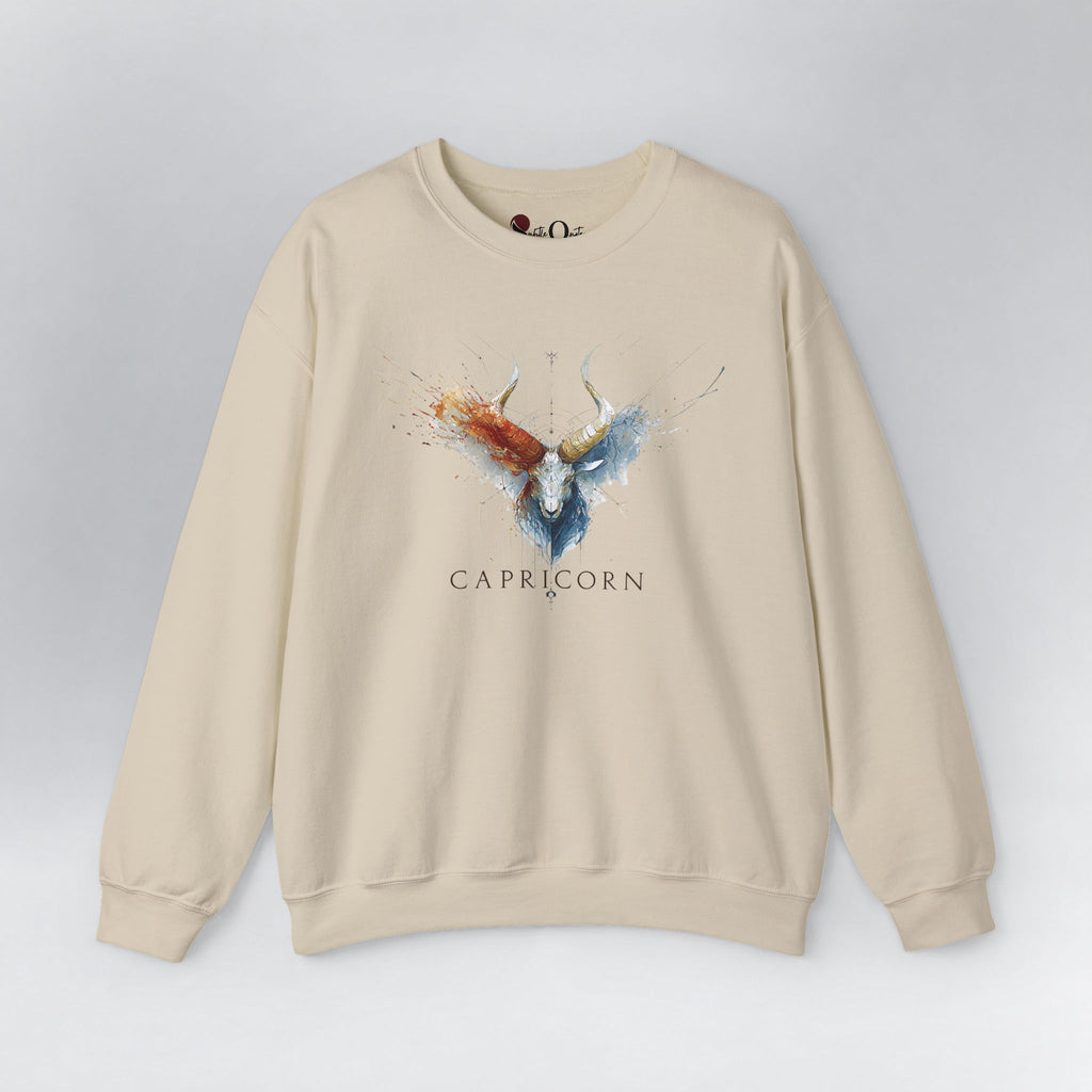 Capricorn Ibex Zodiac Sweatshirt Sand Sweatshirt