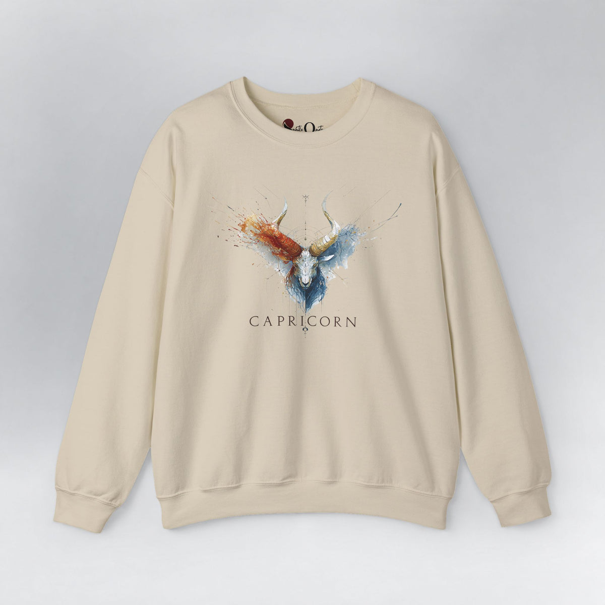 Capricorn Ibex Zodiac Sweatshirt Sand Sweatshirt