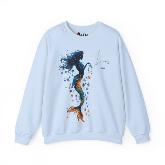 Pisces Heavy Blend™ Crewneck Sweatshirt | Zodiac Line Light Blue Sweatshirt