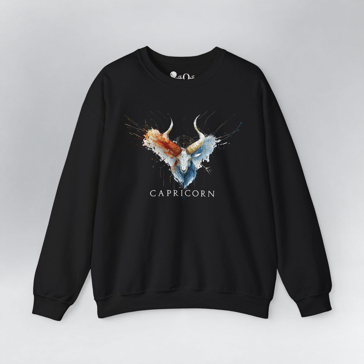 Capricorn Ibex Zodiac Sweatshirt Black Sweatshirt