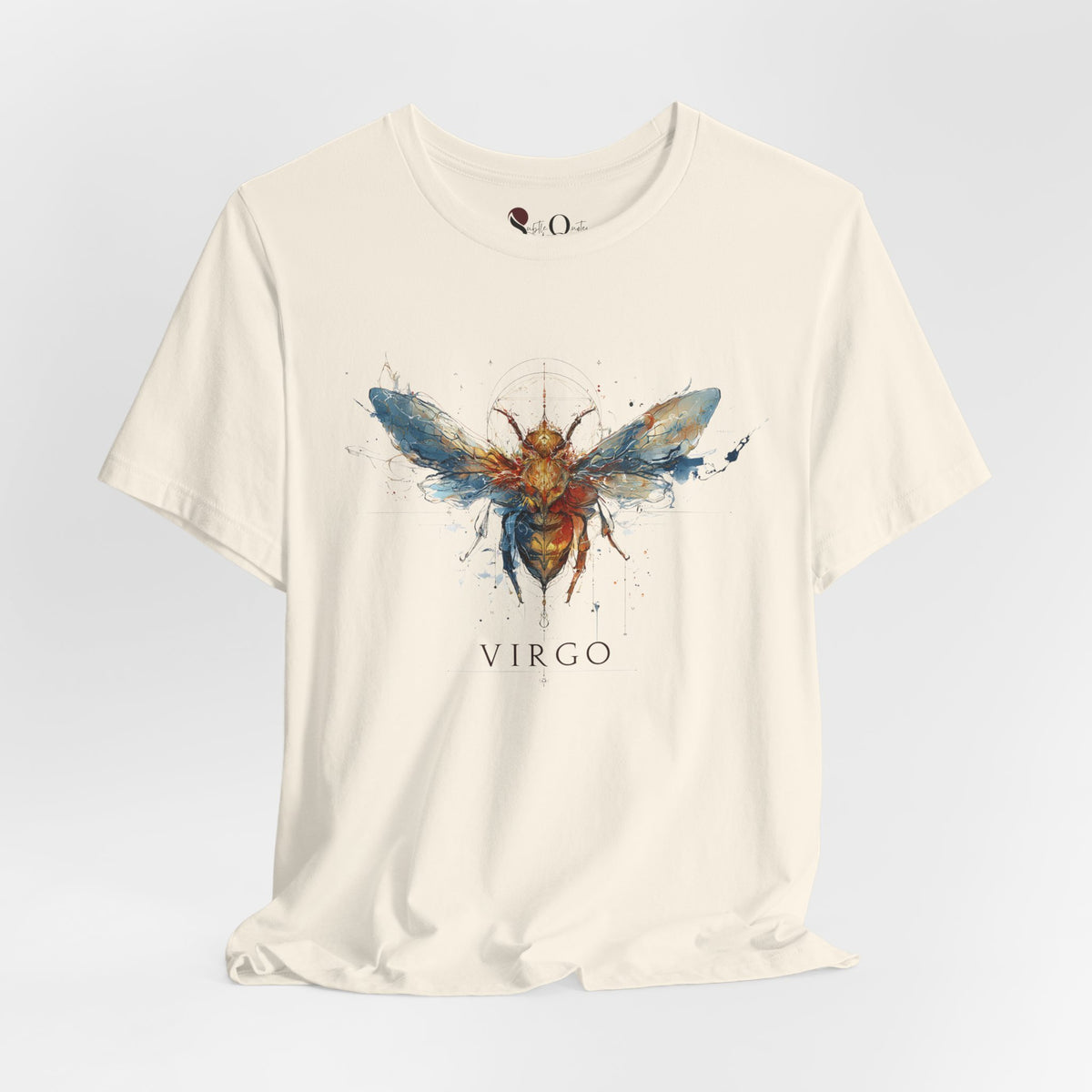 Virgo Honeybee Zodiac T-Shirt Natural T-Shirt