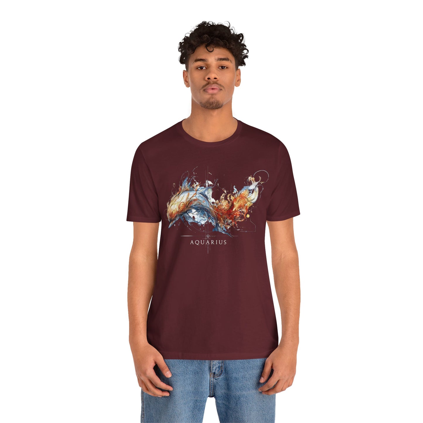 Aquarius Dolphin Dark | Zodiac Line