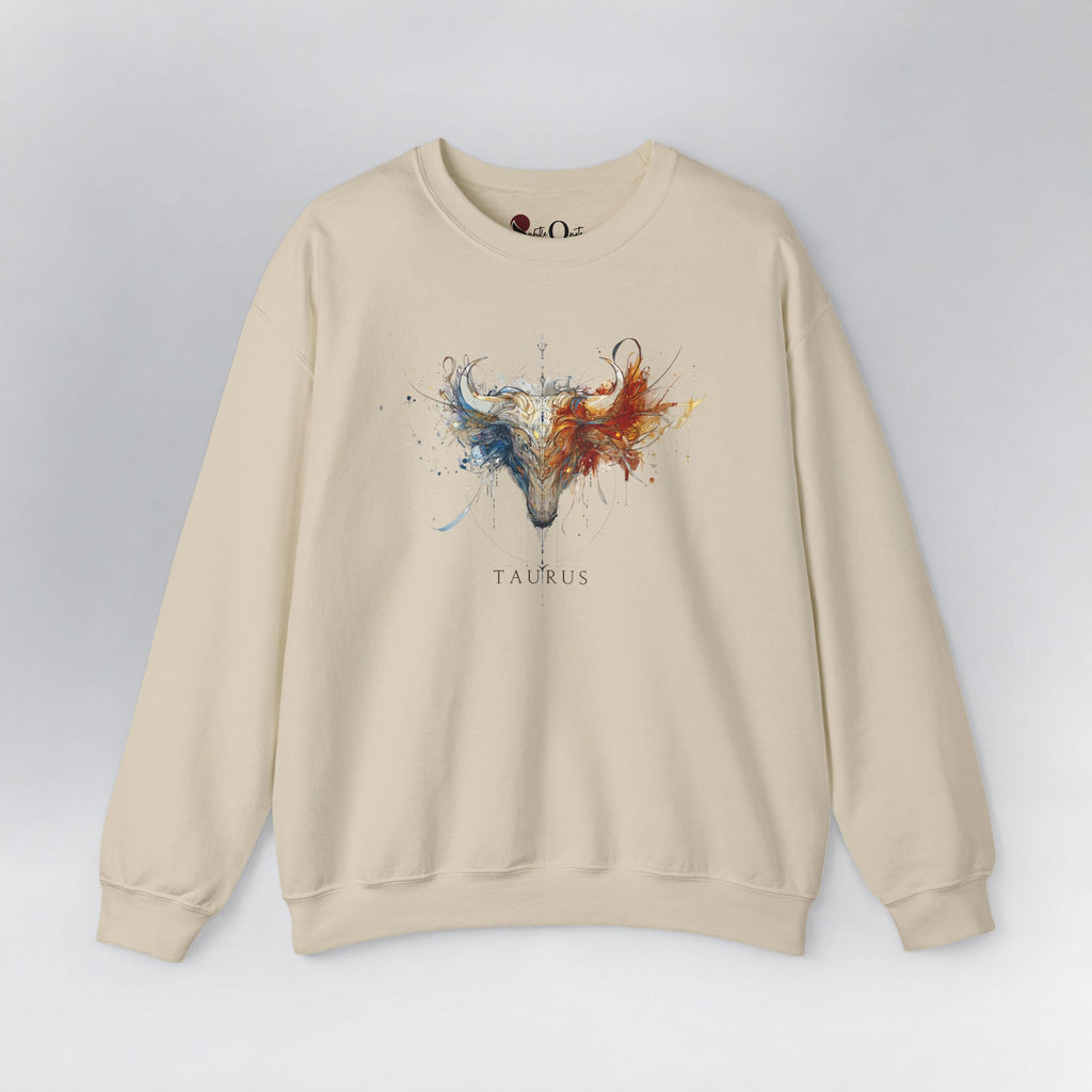 Taurus Bull Zodiac Sweatshirt Sand Sweatshirt