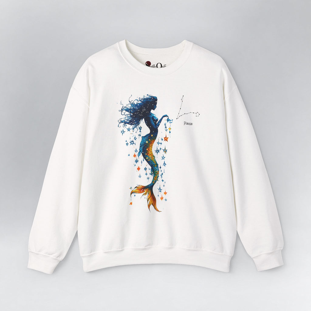 Pisces Zodiac Sweatshirt White Sweatshirt