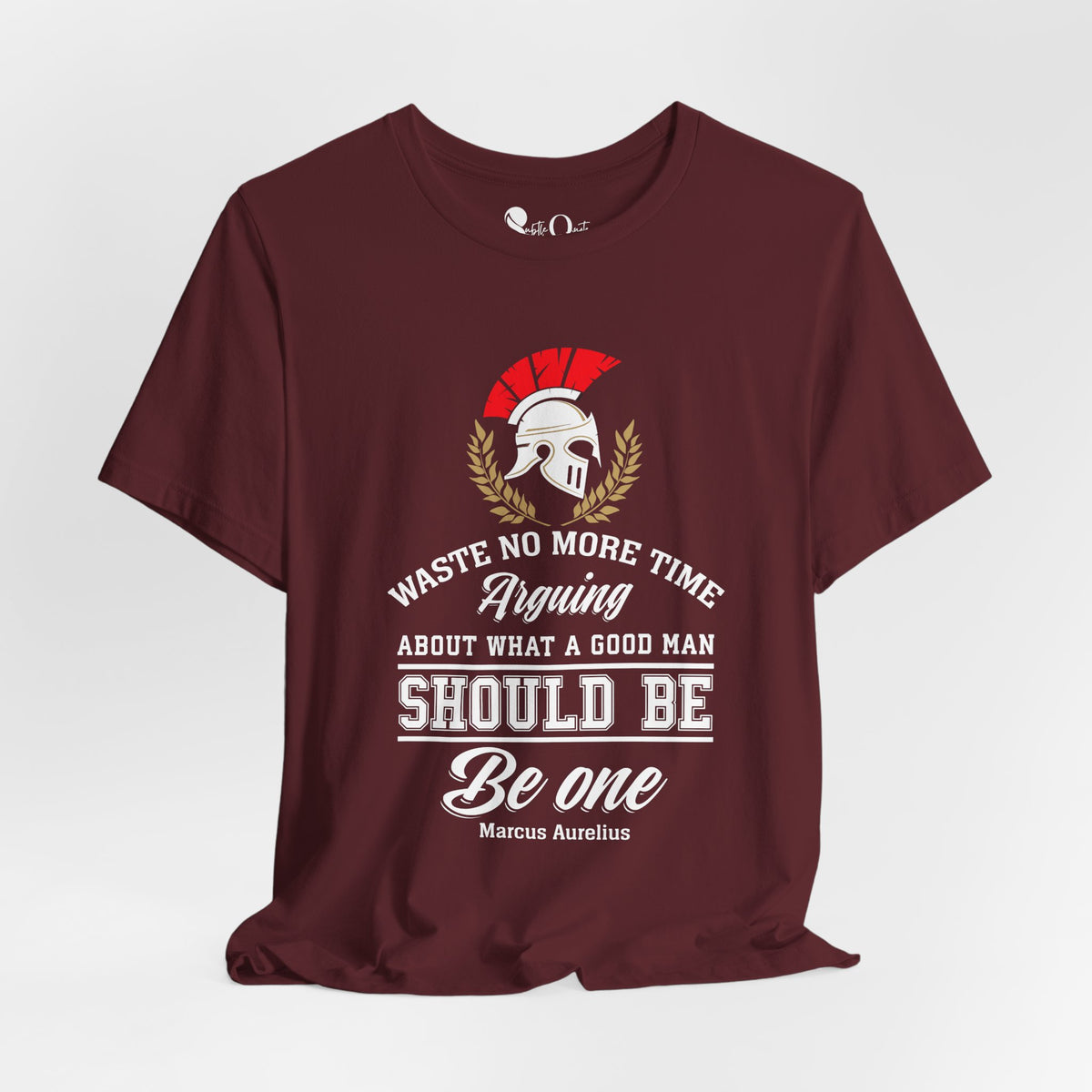 Waste No Time | Marcus Aurelius Maroon T-Shirt