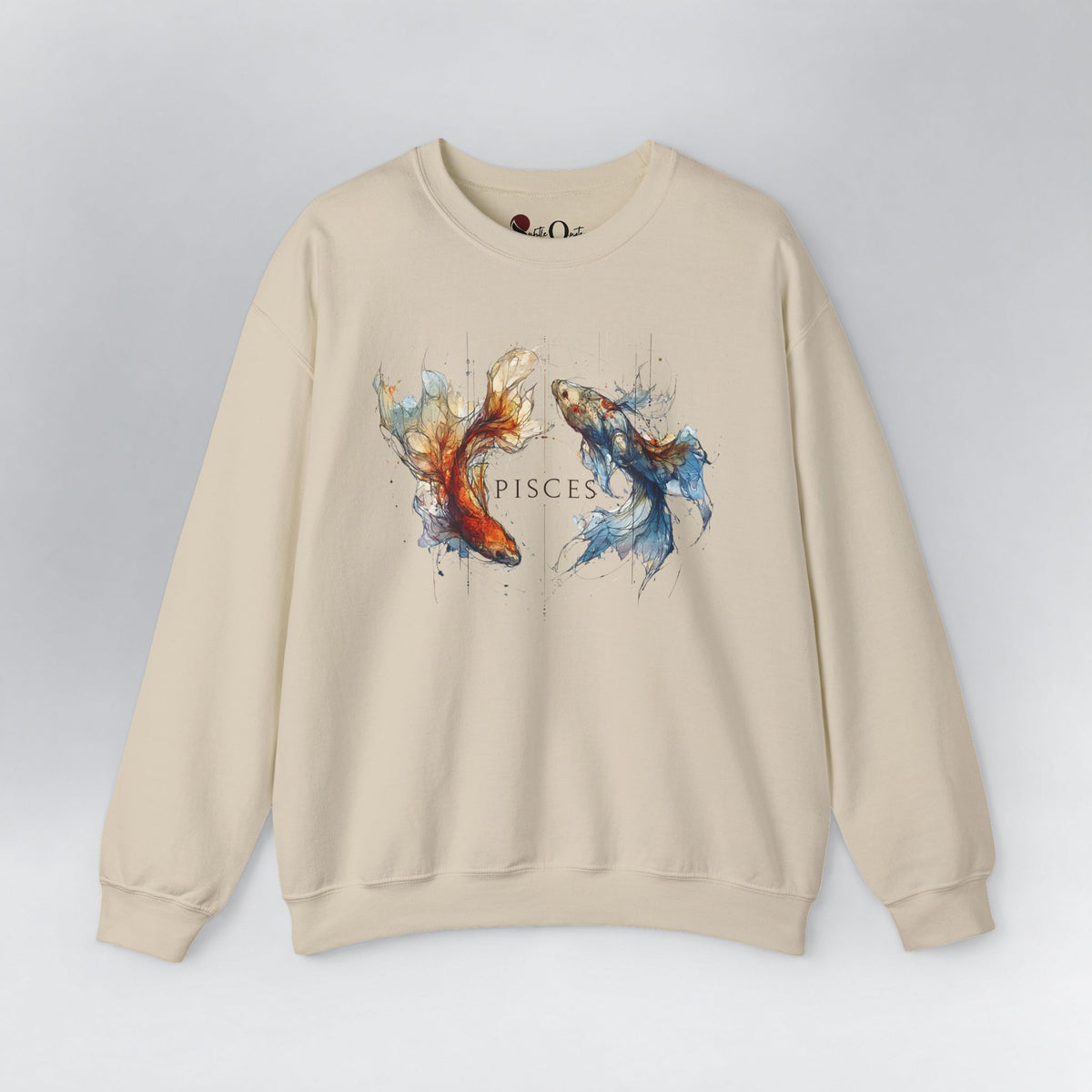 Pisces Koi Fish Zodiac Sweatshirt Sand Sweatshirt