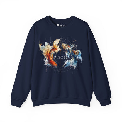 Pisces Koi Fish Heavy Blend™ Crewneck Sweatshirt | Zodiac Line