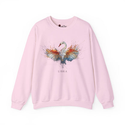 Libra Swan Heavy Blend™ Crewneck Sweatshirt | Zodiac Line